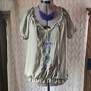 Embroidered Boho Blouse